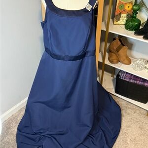 David's Bridal Midnight Blue Maxi Dress